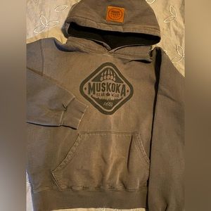 Grey Muskoka Bear Wear Hoodie, youth XLG (10-12yrs)